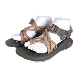 Chaco Women's Z Cloud X2 Classic US8 Orange Gray Strappy Hiking Outdoor Sandals